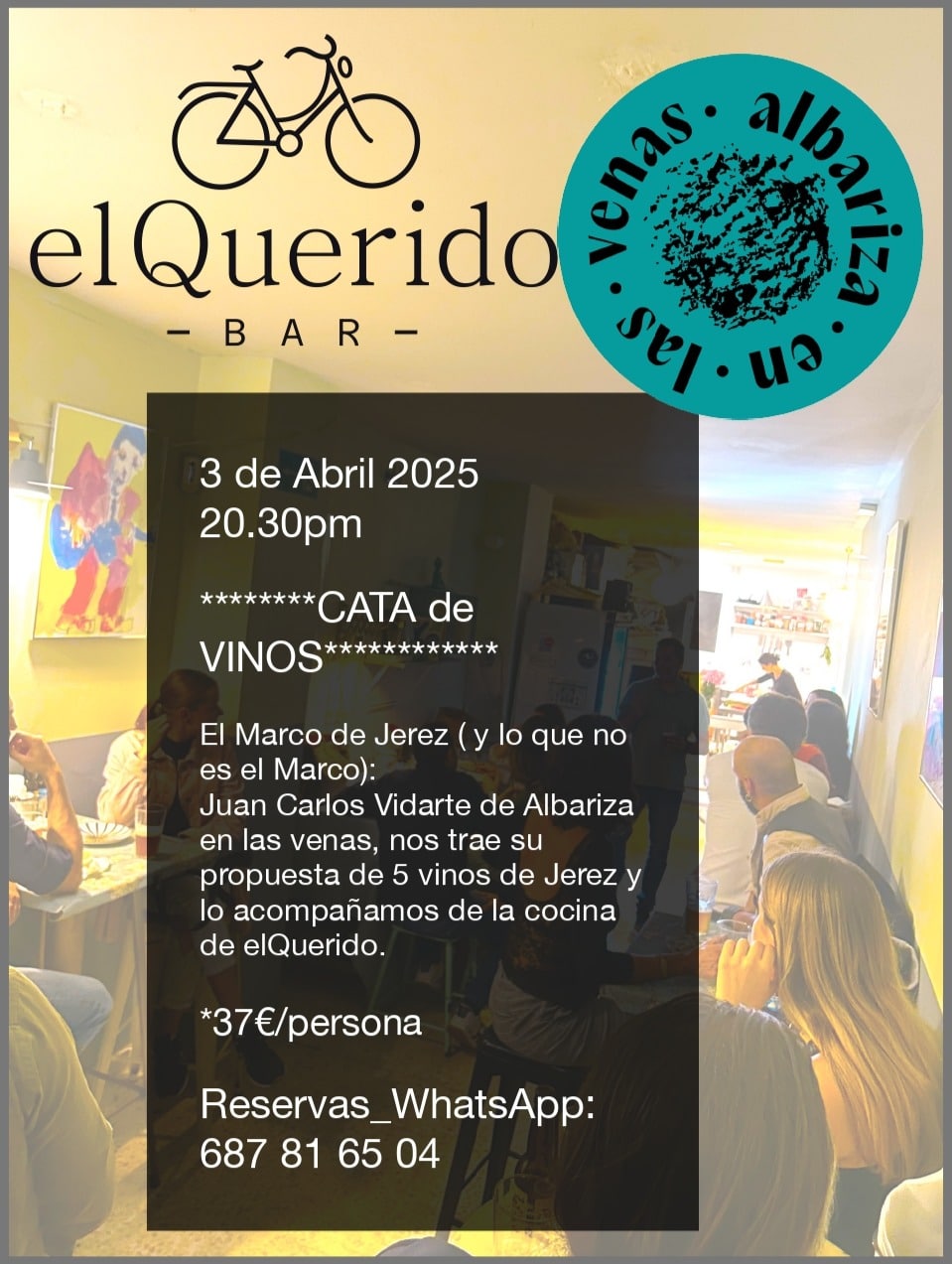 Evento Cata de vinos en Bar el querido